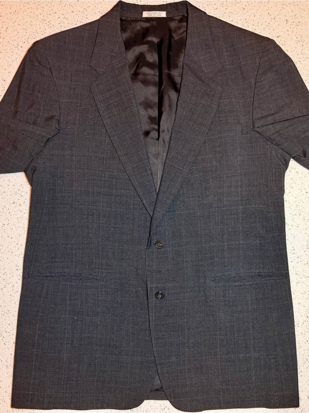 Oscar de la Renta Men's Gray Glen Plaid Two-Button Suit Blazer